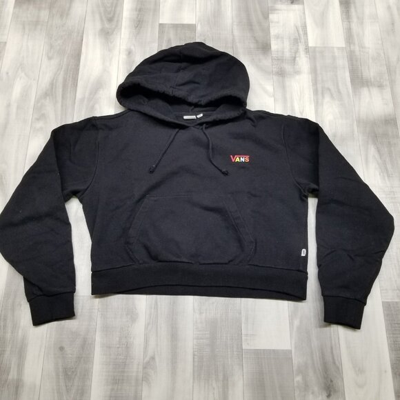 Vans Tops - ✅Vans Crop Hoodie Sweatshirt Women's Small Long Sleeve Graphic Logo Off The Wall
